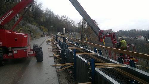 Construction of a retaining wall